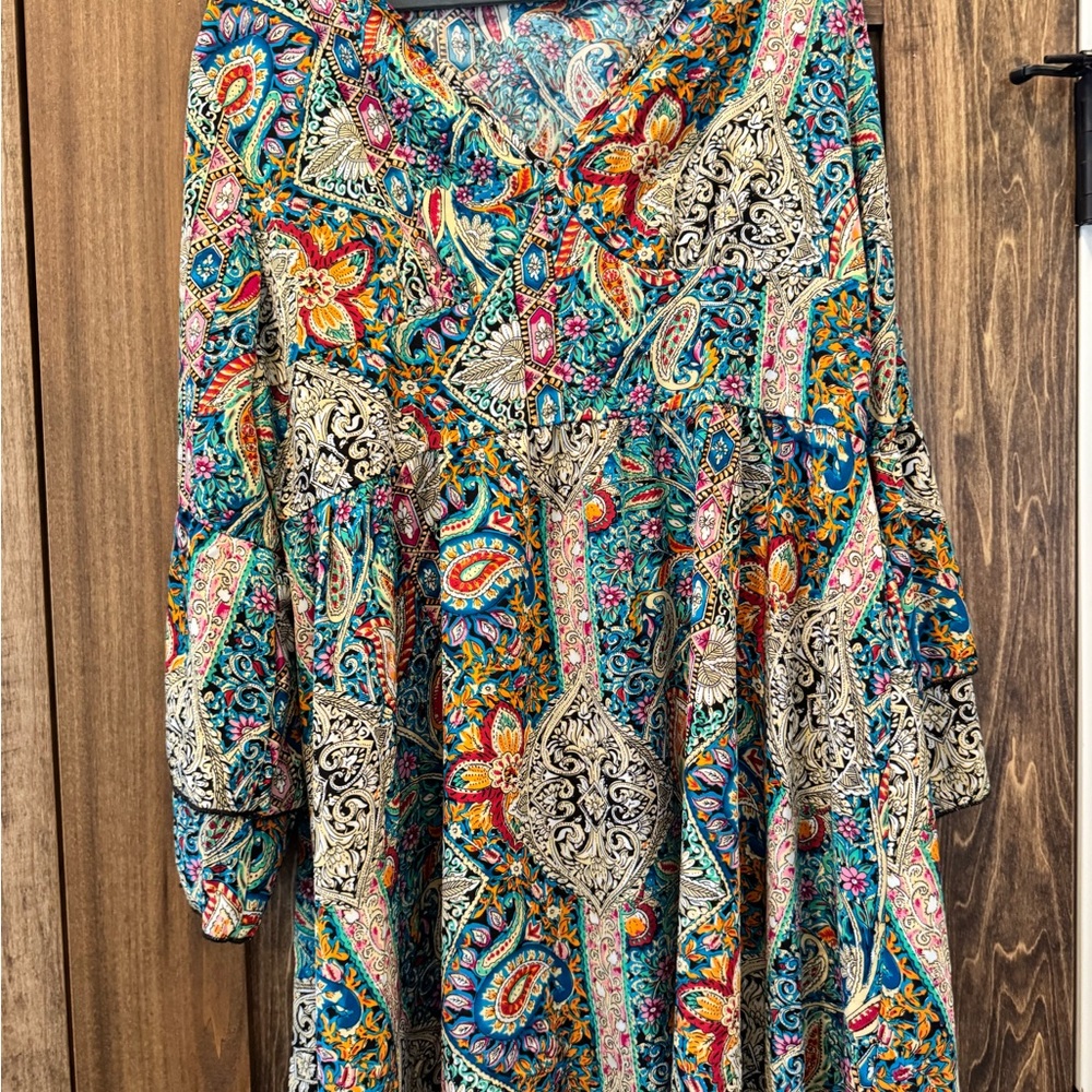 Source Unknown Multicolor Paisley Dress